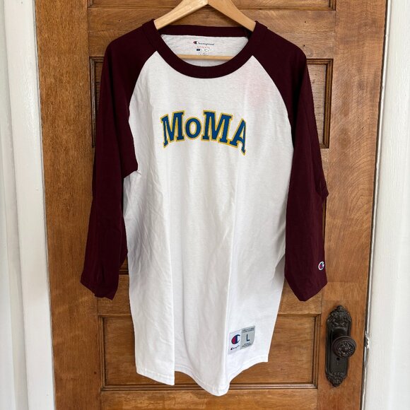 NWT! MoMA X Champion Raglan Baseball T-shirt - L - Picture 1 of 7